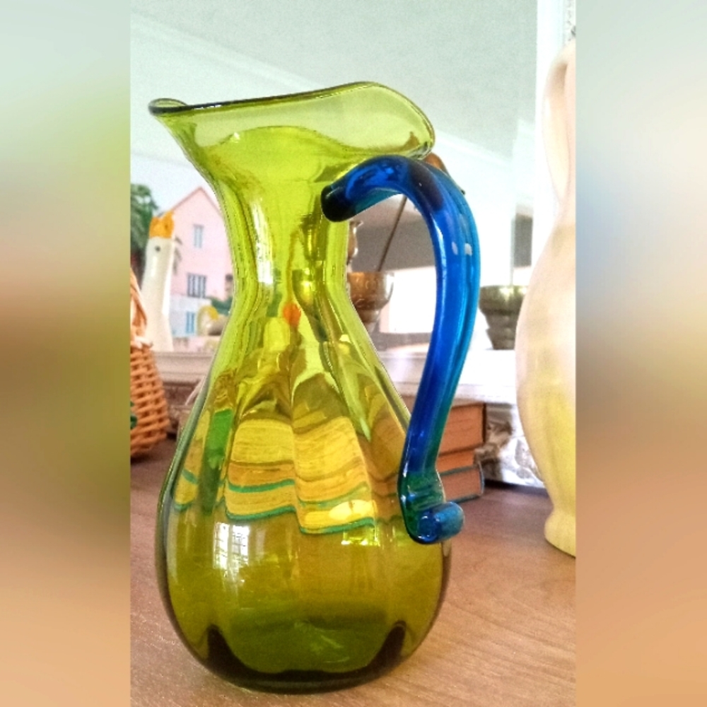 Vintage emeral Cristal pitcher